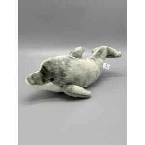 SeaWorld Gray Dolphin Plush 13” Stuffed Animal